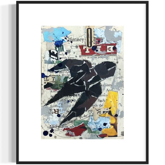 Original Abstract Modern Art Bird Painting 